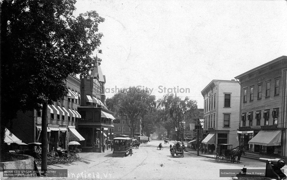Postcard: Main Street, Springfield, Vermont
